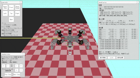 歩行シミュレーションの様子